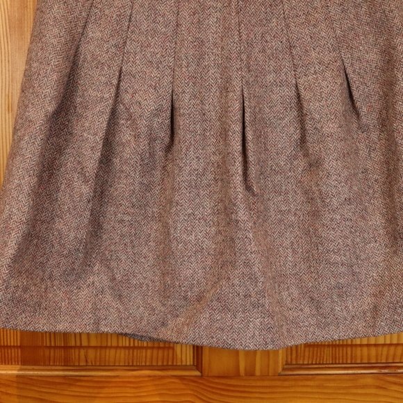 Gap Blush Pink Pleated Mini Skirt Herringbone 2 - Picture 5 of 8